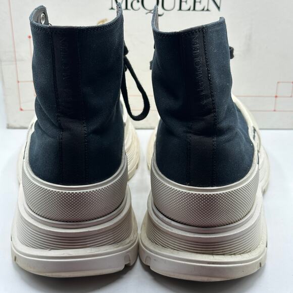 ALEXANDER MCQUEEN Tread Slick Boot Platform Chunky Black White Sz 42 / 9 - Picture 6 of 12